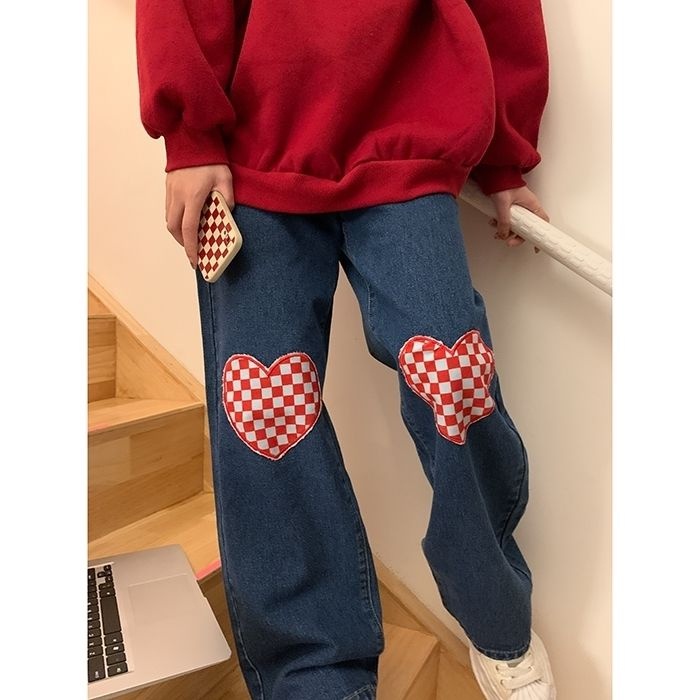 ZHELIHANGFEI Quần Jean Lưng Cao Form Ôm Theo Phong Cách Retro Mỹ Dễ Phối Đồ