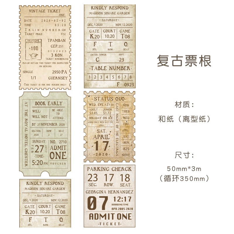 Cuộn Băng Keo Dán Trang Trí Sổ Tay Phong Cách Retro Âu Mỹ Sáng Tạo