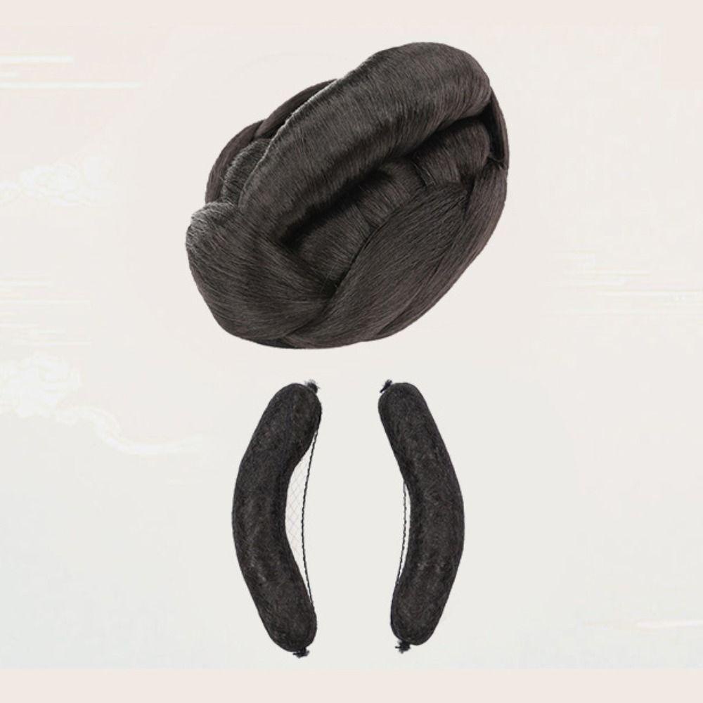 LOMBARD Tóc Giả Bện Bằng Sợi Tổng Hợp Tự Nhiên Phong Cách Hanfu Cổ Điển Dùng Làm Đạo Cụ Chụp Ảnh Cho Nữ