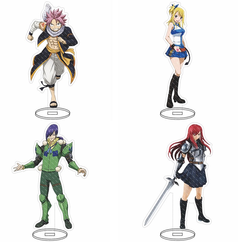 1 Mô Hình Nhân Vật Lucy Natsu Màu Xám Trong Anime Fairy Tail Bằng Acrylic Có Giá Đỡ Để Bàn Trang Trí
