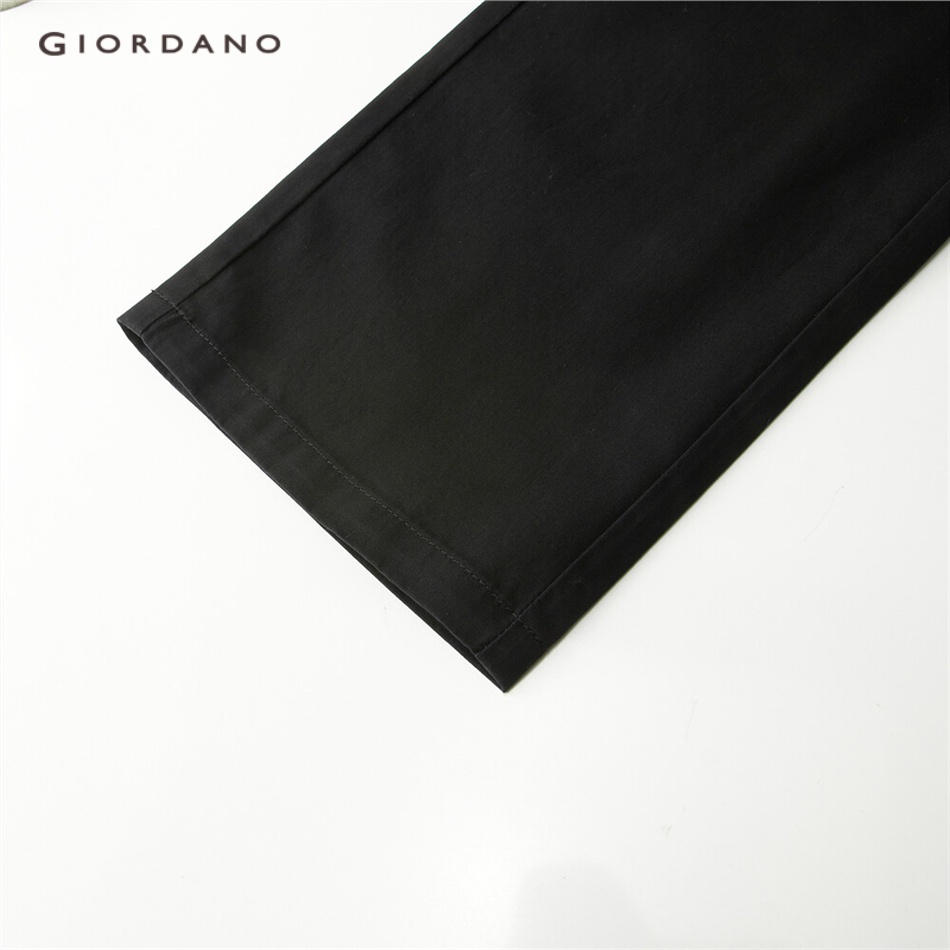 Quần GIORDANO 13423221 cotton nhẹ lưng cao vừa màu trơn dành cho nữ