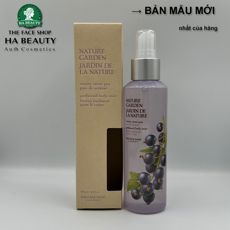 Xịt dưỡng thể hương nước hoa The Face Shop NATURE GARDEN perfumed body mist 155ml