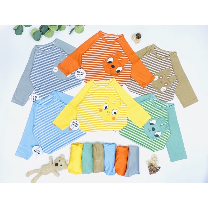 Bộ thun lạnh có tay phối hoạ tiết cực đẹp 7-18kg