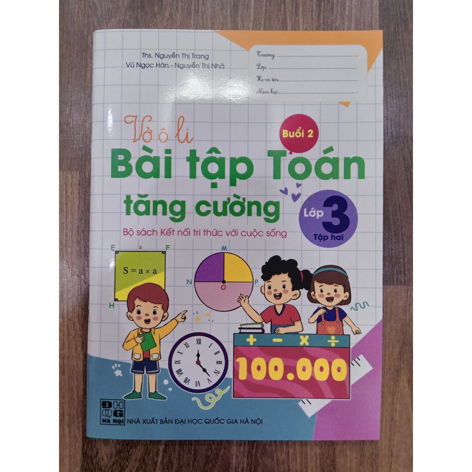 Sách - Vở Ô li Bài Tập Toán Tăng Cường lớp 3 - tập 2 ( Kết Nối )