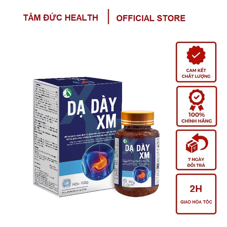 Dạ Dày XM - Hỗ Trợ Giảm Axit Dịch Vị, Giúp Bảo Vệ Niêm Mạc Dạ Dày, Giảm Nguy Cơ Viêm Loét Dạ Dày Tá Tràng