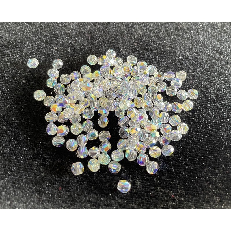 Combo 15v Hạt Tròn 4ly Pha Lê Áo.Tặng Kèm Dây Kết