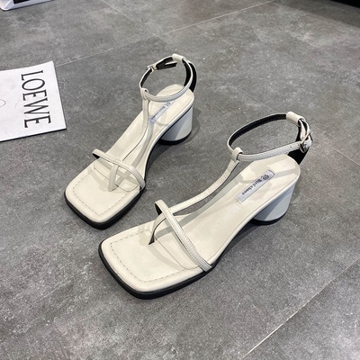 Sandal nữ quai mảnh xỏ ngón gót tròn 5 phân dễ phối đồ [ ORDER]