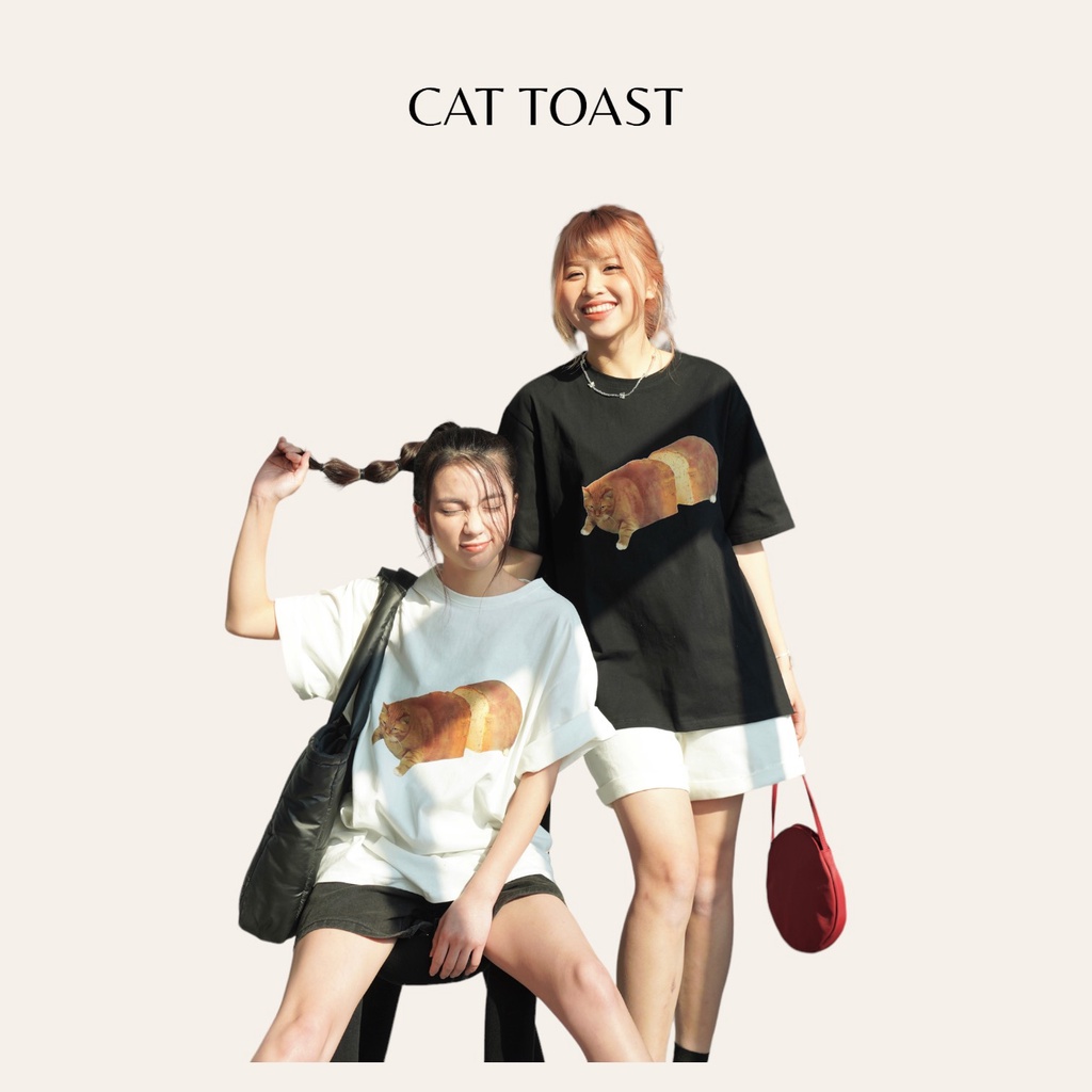 Áo thun oversize Cat Toast TKP166 LOLLIE STUDIO