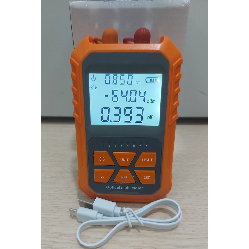 Máy Đo Công Suất Quang mini + Test Dây Mạng RJ45 + Vfl 15mW
