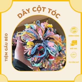 Dây cột tóc thun gắn charm Phong Cách Hàn Quốc Nữ Tính Dây Cột Tóc Co Giãn