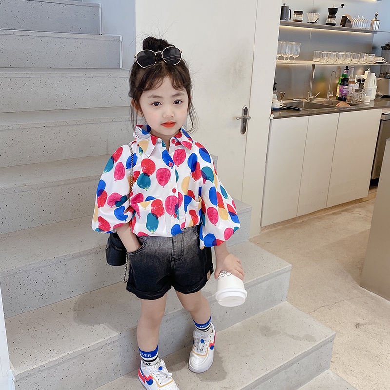 Áo Sơ Mi Tay Phồng Ngắn Thoải Mái Phong Cách Phương Tây Thời Trang Mùa Hè Cho Nữ