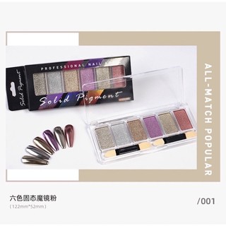 Set tráng gương nén 6 màu