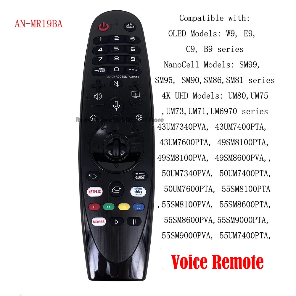 Mới Thay Thế AN-MR19BA Đã Sử Dụng Cho LG 2019 Voice TV Magic Điều Khiển Từ Xa 49NANO80UNA W9 / E9 / 
