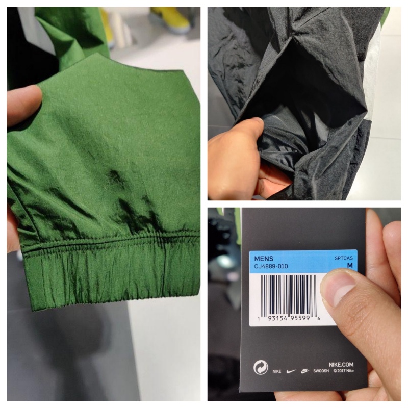 Áo Khoác Gió Nike 100% Phối Màu Có Khóa Kéo Phong Cách Thể Thao Cho Nam Nữ