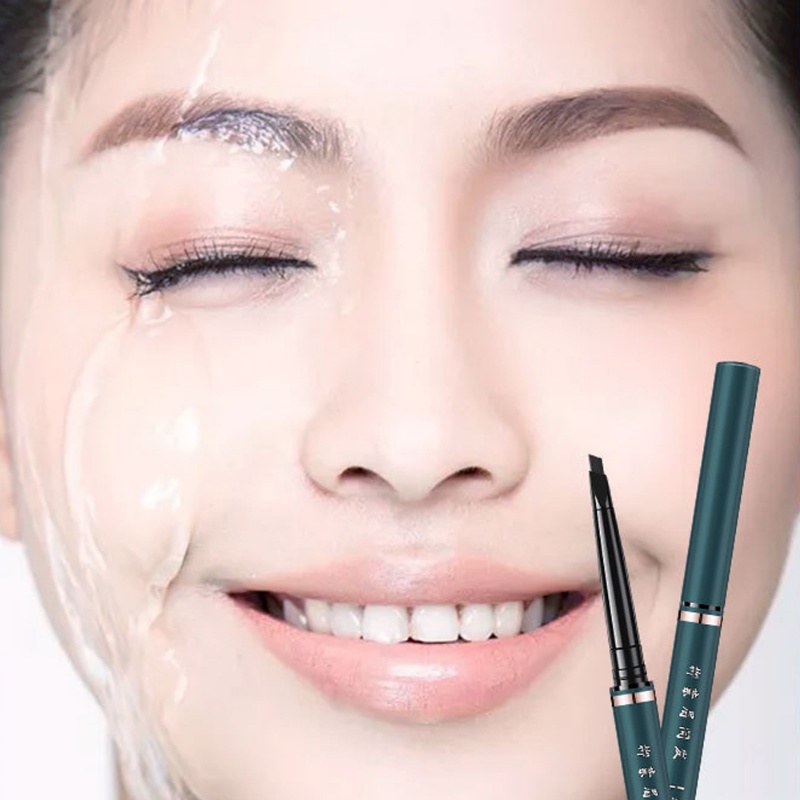Bút Chì Kẻ Lông Mày Hai Đầu Xoay Tự Động Chống Nước Không Nở Có 6 Màu Khác Nhau