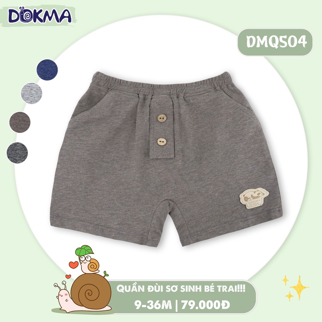 Dokma_ Quần đùi cotton bé trai
