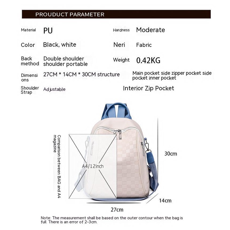 Ba Lô Du Lịch Sức Chứa Lớn Siêu Nhẹ Chống Thấm Nước Phong Cách Hàn Quốc Thời Trang Cho Nữ