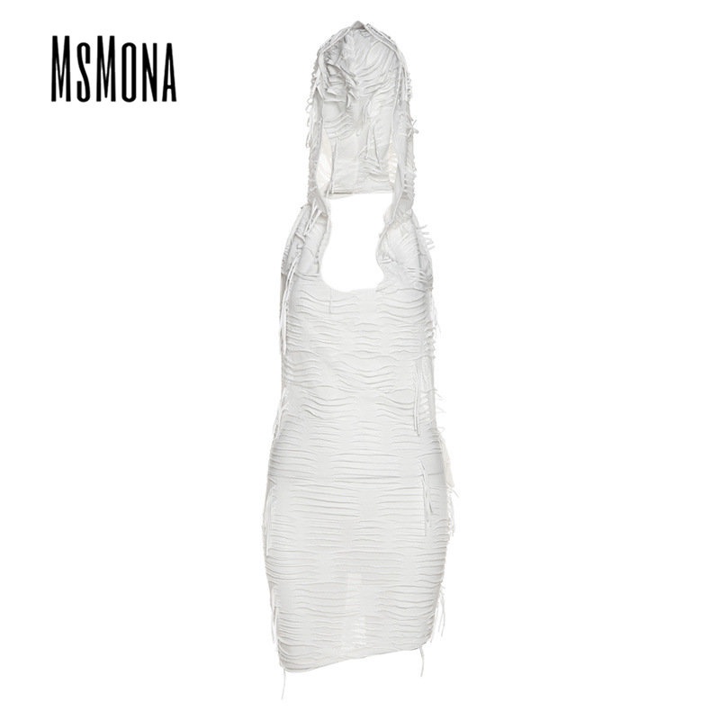 MsMona Đầm Mini Sát Nách Màu Trơn Thời Trang 2023 Cho Nữ