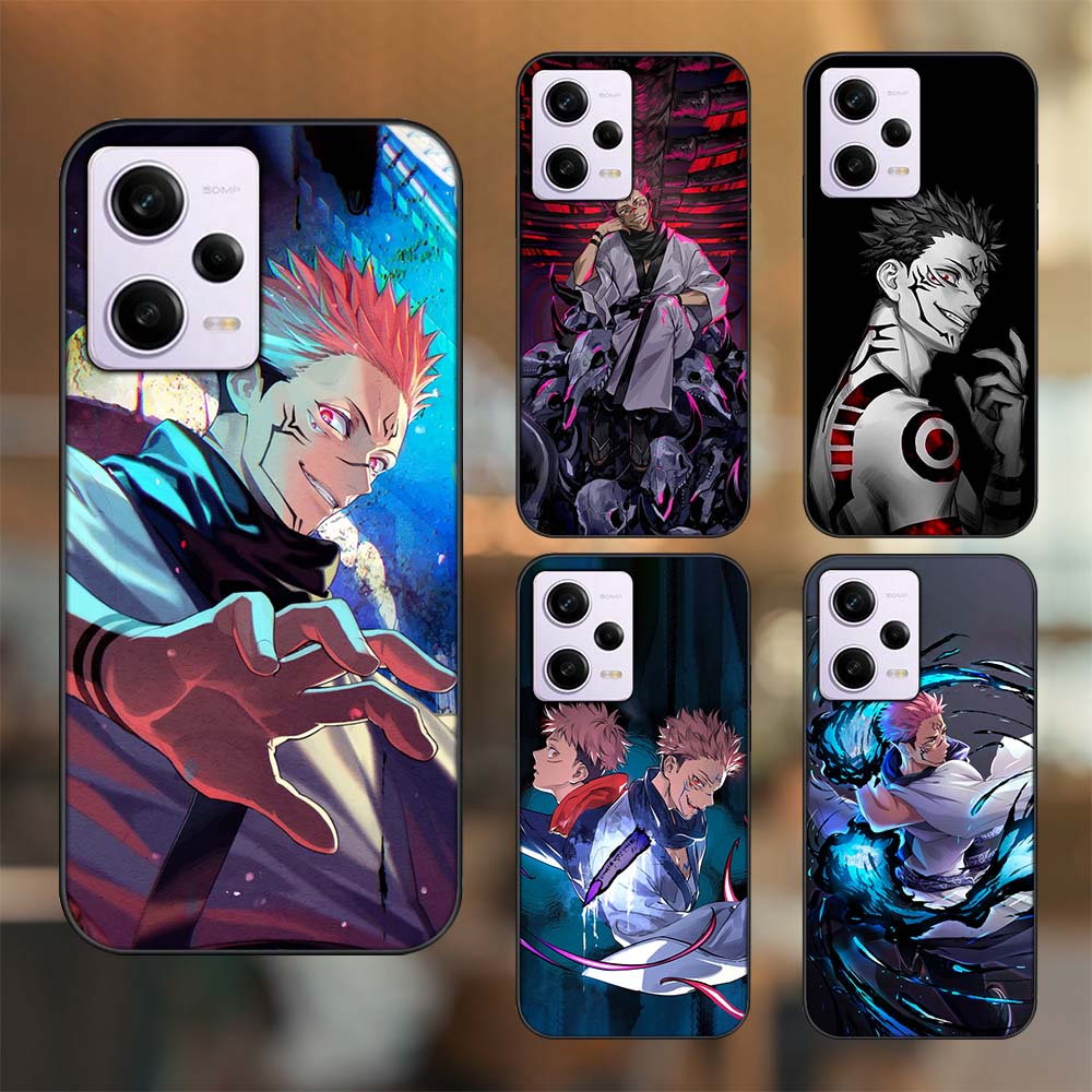 Ốp lưng Xiaomi Redmi Note 12 viền đen in hình Sukuna Yuji Jujutsu Kaisen Chú Thuật Hồi Chiến