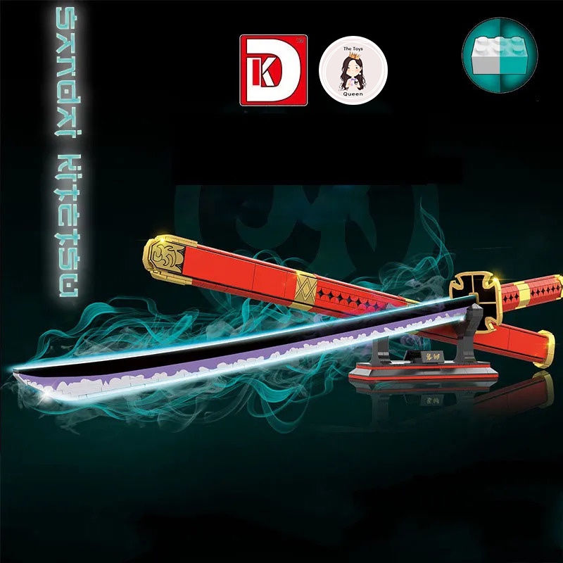 Đồ Chơi Lắp Ráp Kiểu LEGO Mô Hình Quỷ Kiếm Dạ Quang Phát Sáng Sandai Kitetsu của Zoro Trong Đảo Hải Tặc One Piece DK1508