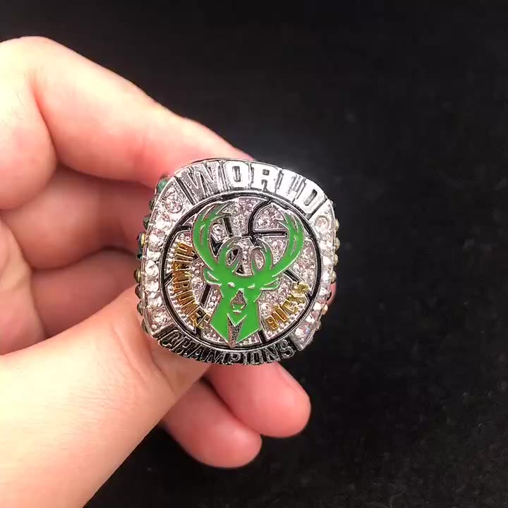 Nhẫn Đeo Tay Khắc Chữ Champion 2022nba Bucks Thời Trang Cho Nam