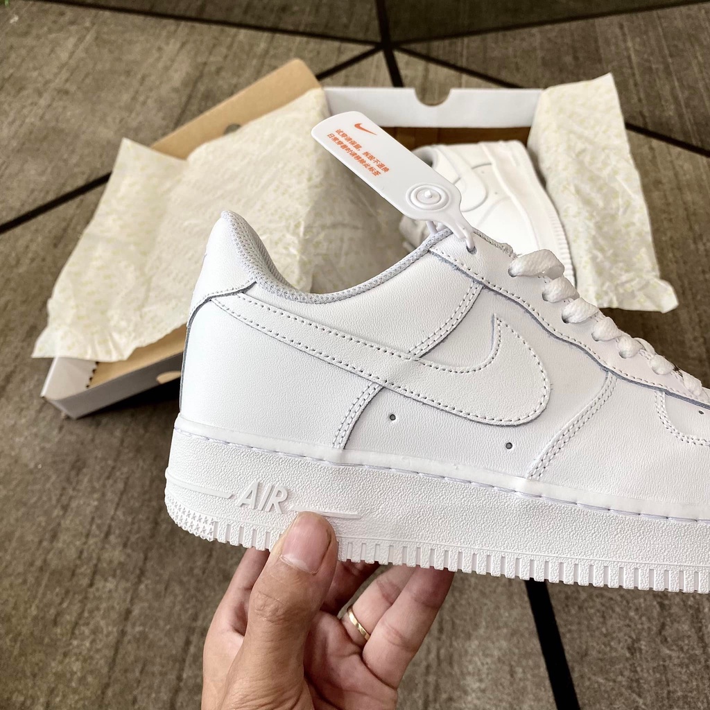 Giày AF1 trắng full, Giày Air Force 1 Full Trắng Cao Cấp độn dđế 6cm  Size Nam Nữ  Nguyễn Tình Sneaker