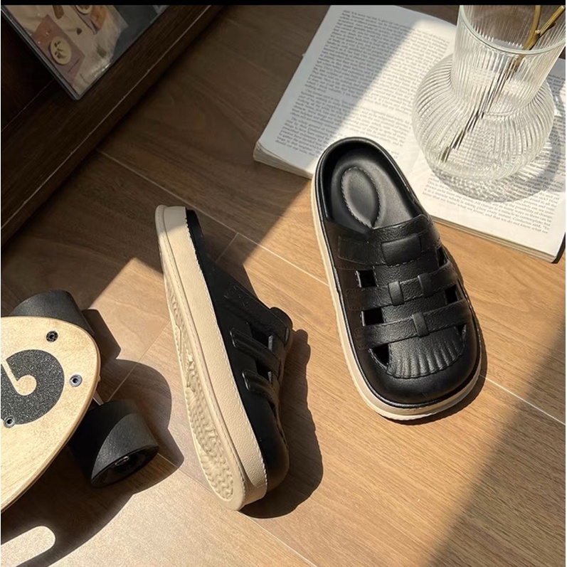 Dép Sục rọ crocs Rọ Đế Bánh Mì Êm Chân Style Vintage đi chơi siêu xinh giá rẻ