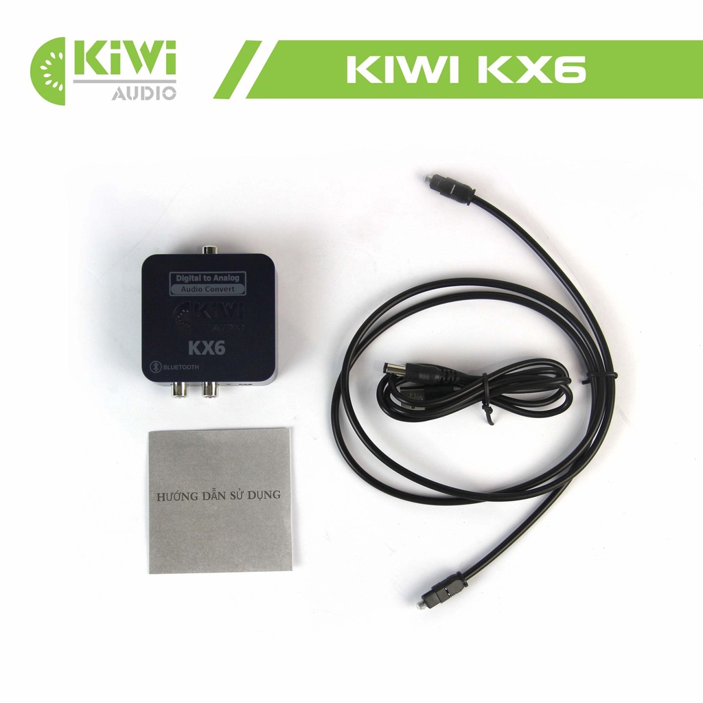 Bộ Chuyển Đổi Âm Thanh Digital Sang Analog KIWI KX6 (Có hỗ trợ Bluetooth) - Hàng Chính Hãng