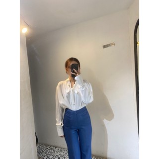 Áo Sơ Mi Trắng Nơ Cổ Nữ AT MODA DE LITA