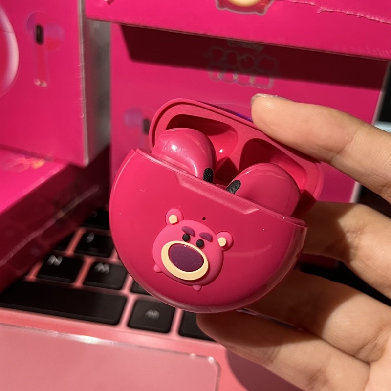 Tai Nghe Bluetooth Tsum Lotso Hồng A11 x Disney Chính Hãng