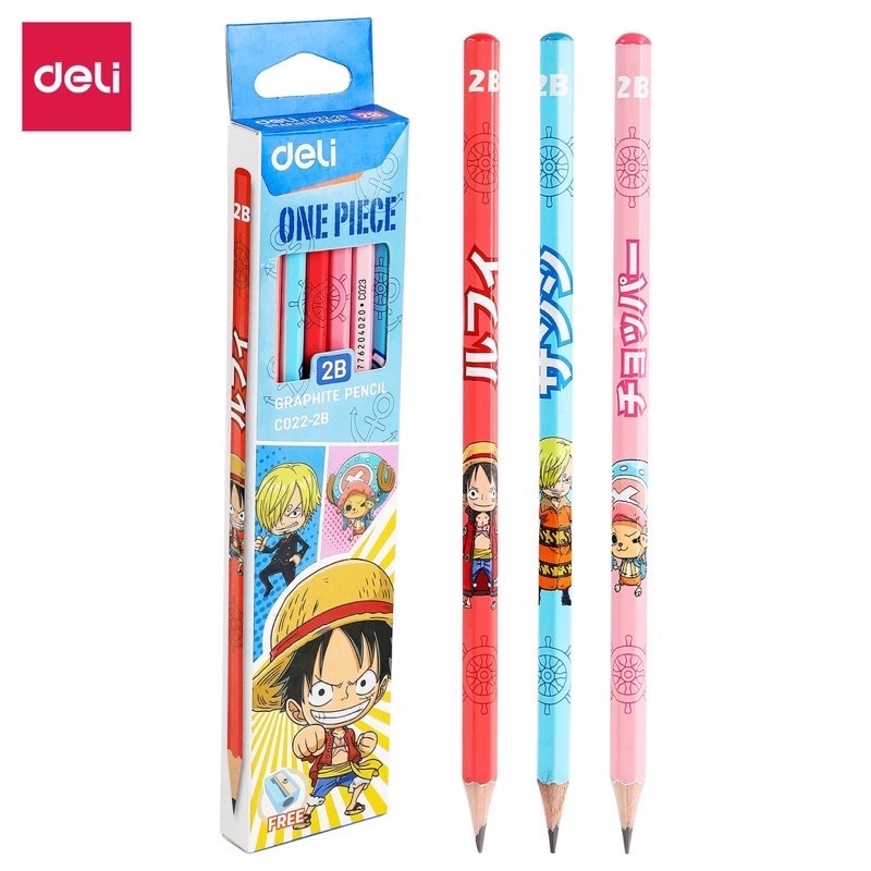 Bút Chì Gỗ 2B Deli ONE PIECE C021 (Giao Mẫu Ngẫu Nhiên)