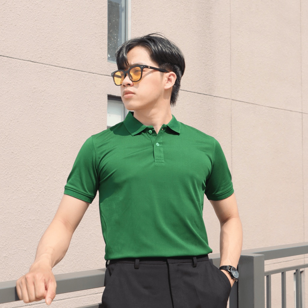 Áo Thun Polo Nam Cổ Trụ Trơn Nhiều Màu Có Nút Cổ Phong Độ Lịch Lãm NEW UNISEX