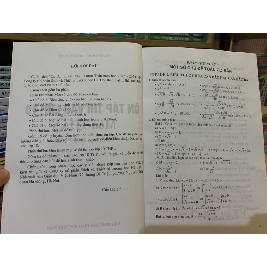 Sách Ôn tập thi vào lớp 10 môn Toán