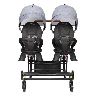 Xe Đẩy Đôi Cho Bé ZARACOS Nicolas 0266 Phối Màu Black Grey Chất Liệu Cao Cấp Bảo Hành 3 Năm