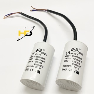 Tụ khởi động cbb60 18uf 5% senju vỏ trắng, tụ máy giặt loại tốt