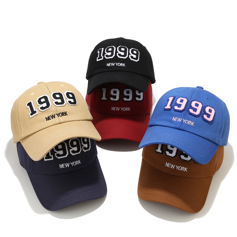 LINJW Mũ Lưỡi Trai Cotton Thêu Chữ Phong Cách Retro Thời Trang