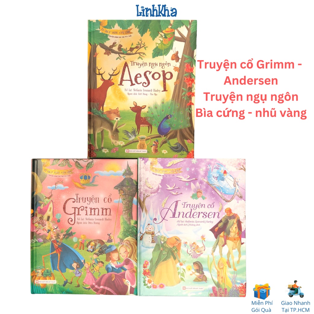 Sách Bìa Cứng Thiếu Nhi - Truyện Cổ Andersen - Grimm - Ngụ Ngôn Aesop (Tân Việt)