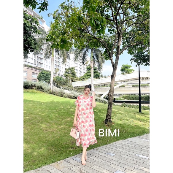 ĐẦM MIDDI HOA TƠ - BIMI
