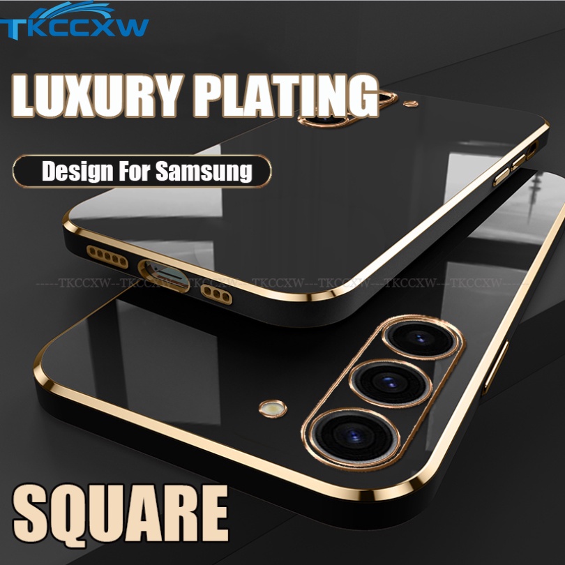 Ốp Điện Thoại Silicon Dẻo Tráng Gương Sang Trọng Cho Samsung S23 S22 Ultra S23 S22 Plus S23 + S22 + A14 5G