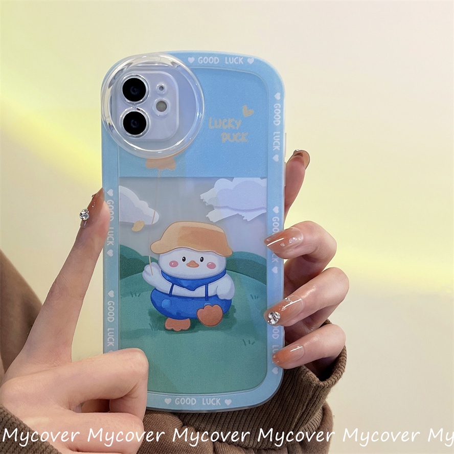 Ốp Điện Thoại Chống Sốc Họa Tiết Chú Vịt Dễ Thương Cho iPhone 14 13 12 11 Pro Max Xs XR X 8 7 6 Plus SE 2020