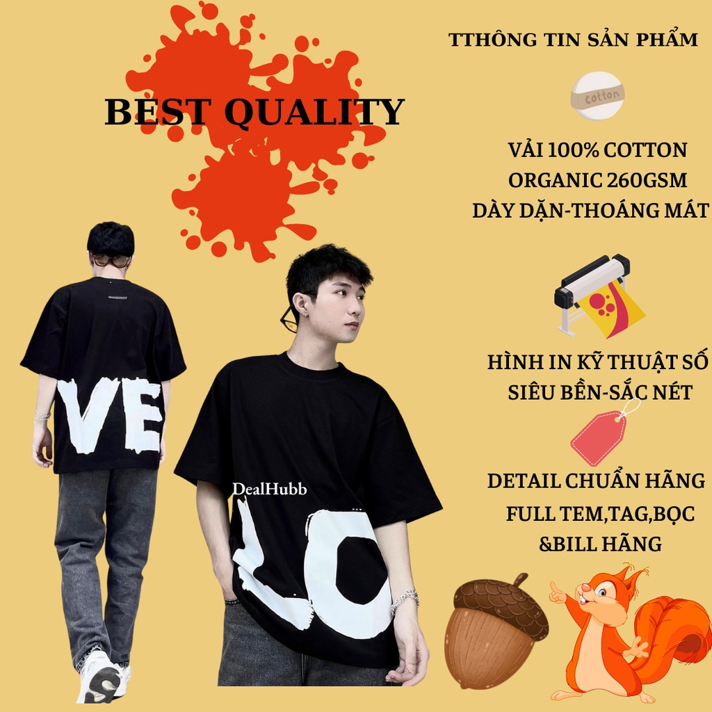Áo Burberry Love nam nữ form rộng vải cotton organic Áo Thun Burberry nam nữ tay lỡ phong cách luxury