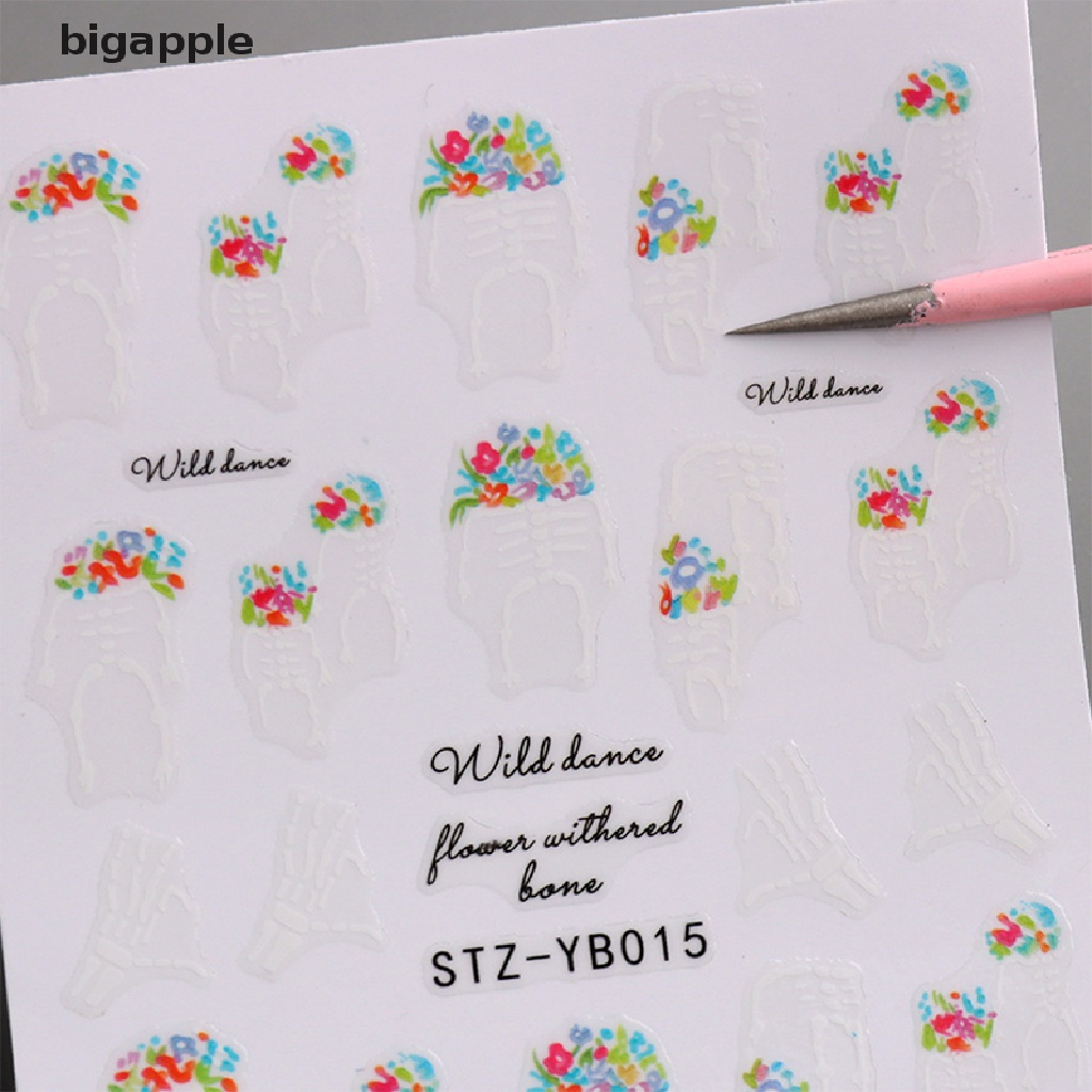 Đề Can 3D Phát Quang Phong Cách Halloween Dùng Để Trang Trí Móng Nghệ Thuật