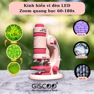  Kính hiển vi quang học cầm tay Giscoo zoom quang học 60-180x 