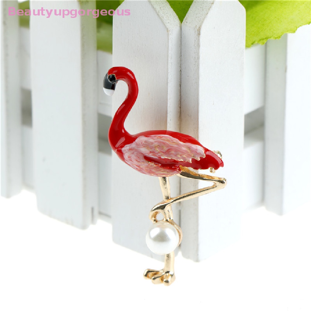 Ghim Cài Áo Hình Chim Hồng Hạc Thời Trang Cho Nam Và Nữ