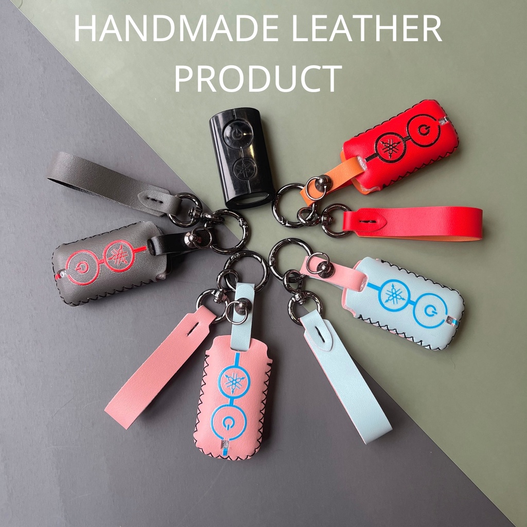 Bao chìa khóa smartkey xe máy Yamaha Grande Janus Exciter 155 NVX Latte Freego handmade 2 nút bấm YAM