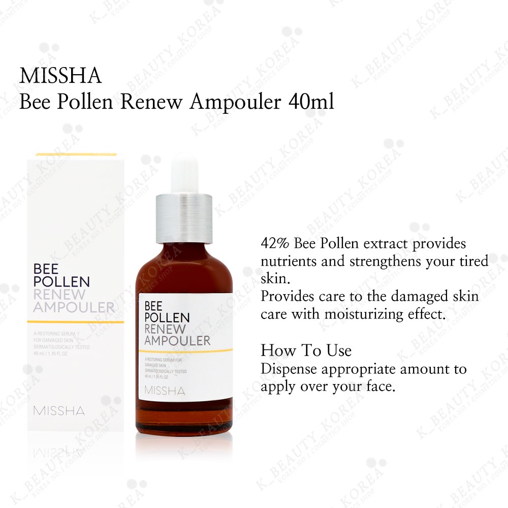 Bee Pollen Tinh Chất Chăm Sóc Da Mặt MISSHA Chiết Xuất Phấn Hoa Và Ong