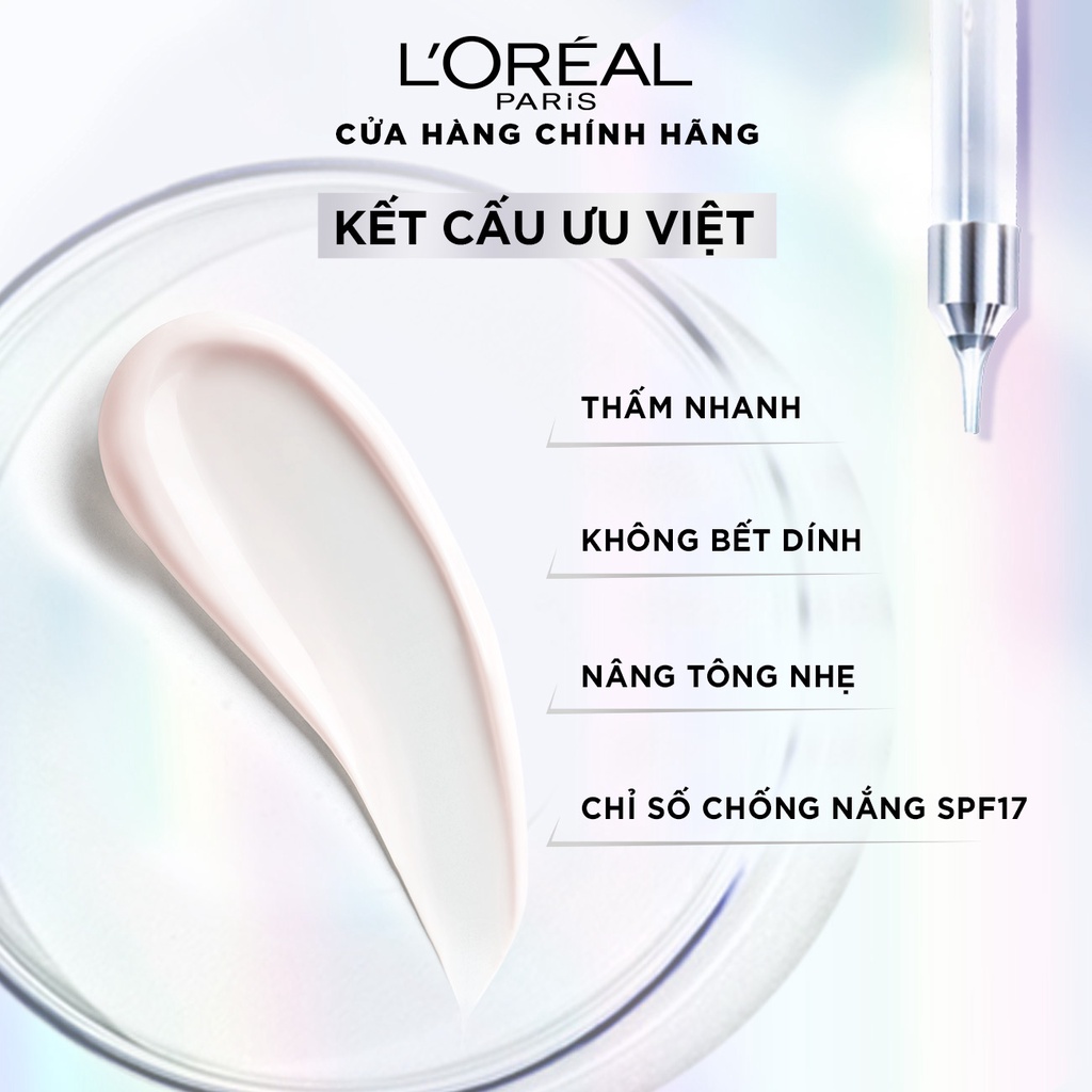 [Quà tặng không bán] Kem ngày dưỡng sáng mờ thâm nám L'Oreal Paris Glycolic Bright Glowing Cream Day SPF 17 15ml