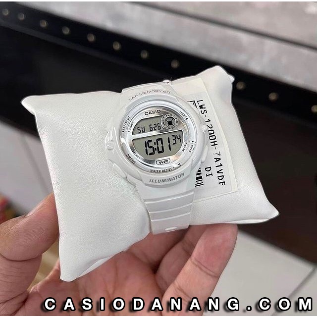 Đồng hồ nữ dây nhựa Casio chính hãng Anh Khuê LWS-1200H-7A1VDF (40mm)