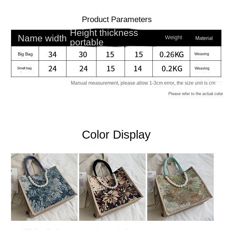 Túi Xách Tote Cỡ Lớn Họa Tiết Tranh Sơn Dầu Vẽ Hoa Cúc Thời Trang Cho Nữ