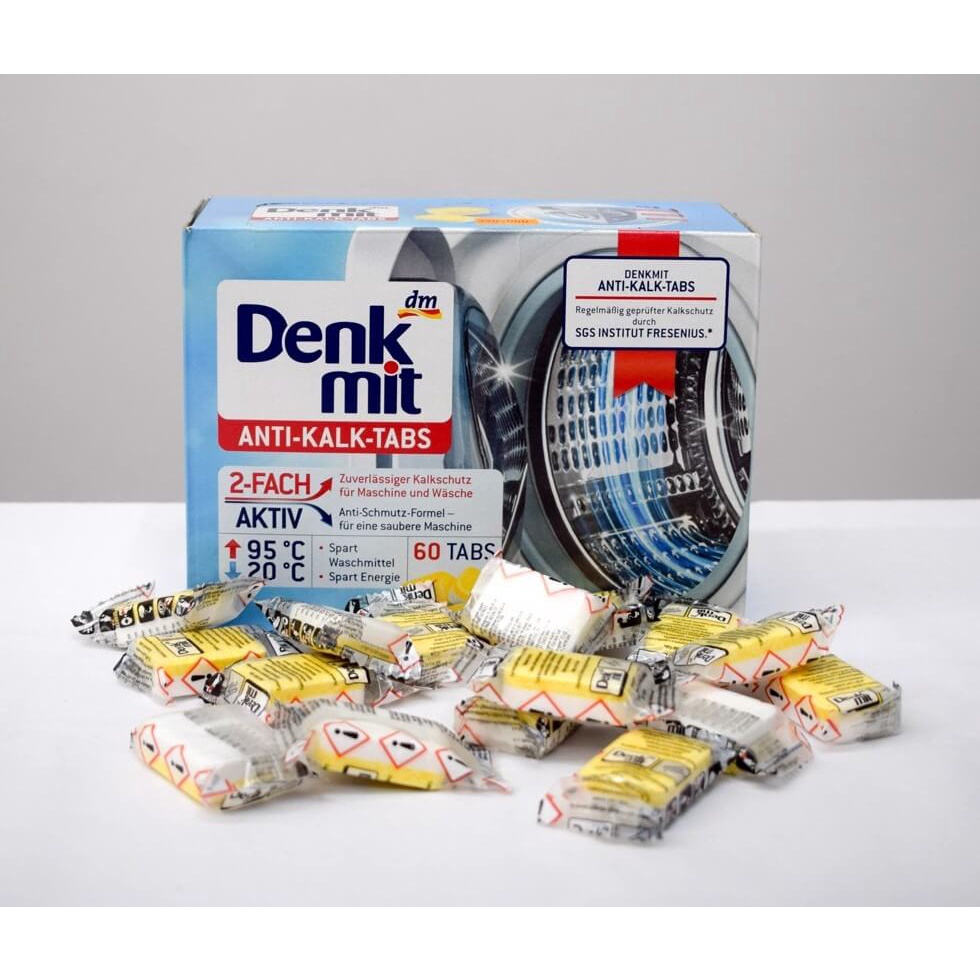 Viên tẩy vệ sinh lồng máy giặt Denkmit Anti Kalk Tabs Của Đức